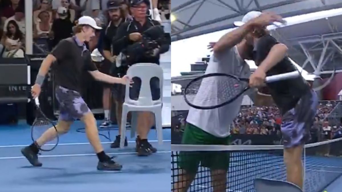 Zabawna sytuacja po meczu. Nagle chwycił za krzesło