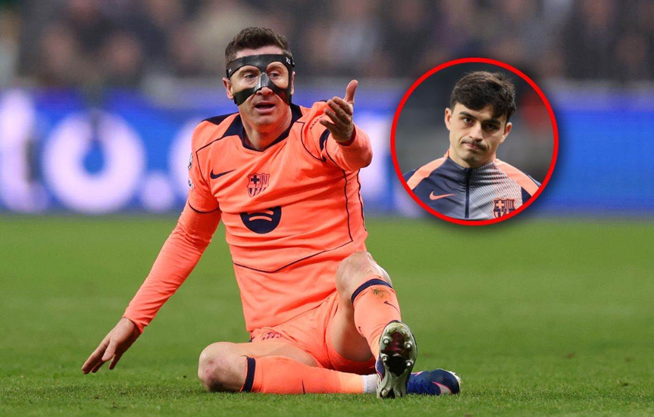 Pedri potraktował Lewandowskiego...