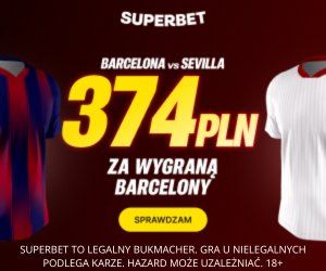 Superbet kod promocyjny: Barcelona - Sevilla. Kurs 187!