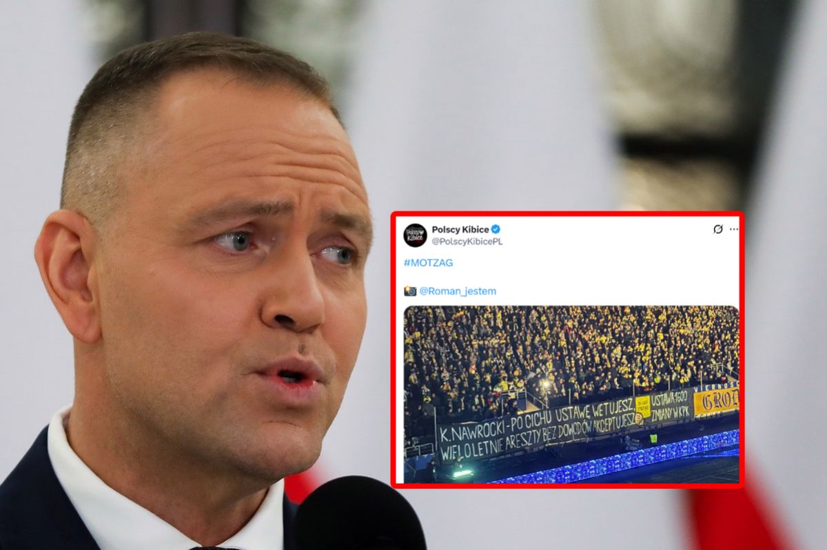 Mocny transparent na meczu Ekstraklasy. Uderzyli w Karola Nawrockiego