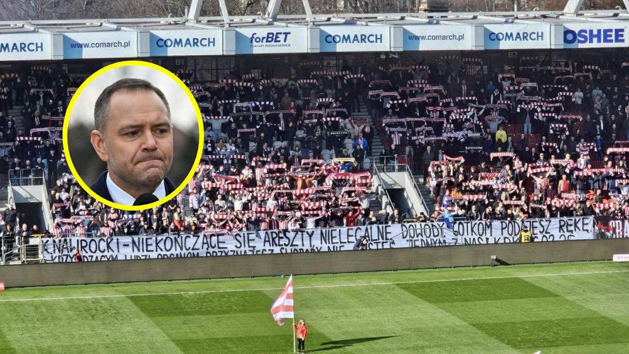 Kibice Cracovii znów uderzyli w Nawrockiego