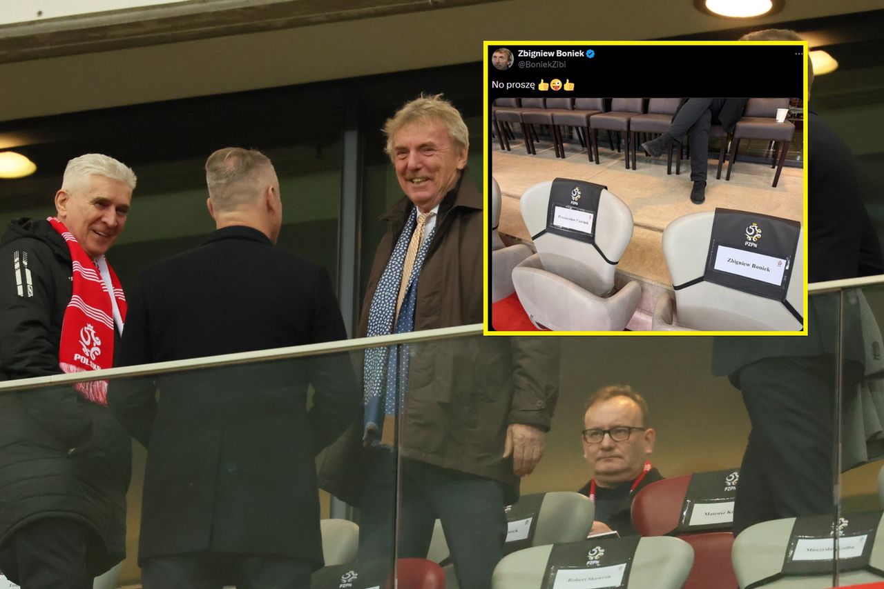 Tego się nie spodziewał. Zobacz obok kogo posadzili Bońka na meczu