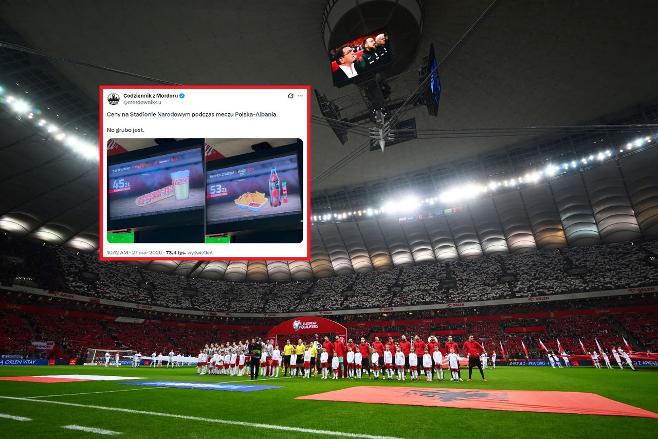 Pokazali ceny na meczu na Narodowym. "Grubo"