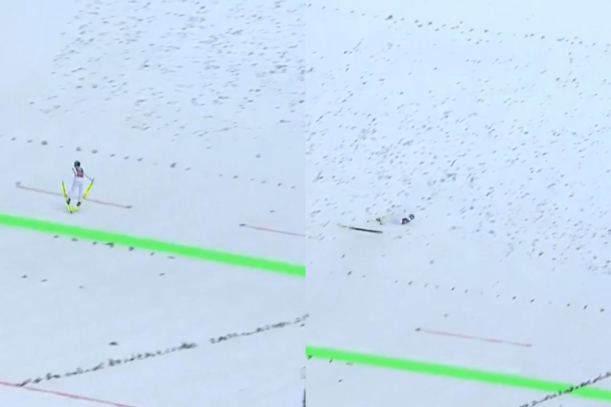 "O Jezus". Planica aż zamarła po tym upadku