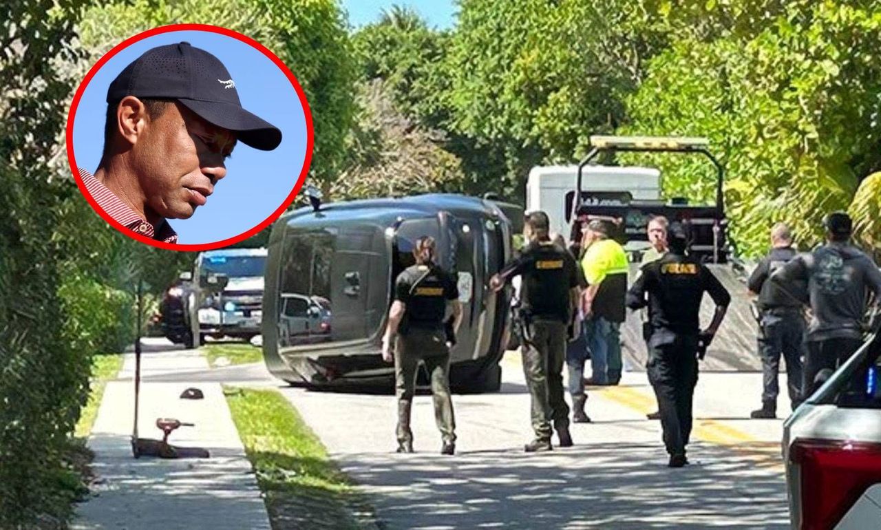 Wypadek Tigera Woodsa. Samochód dachował