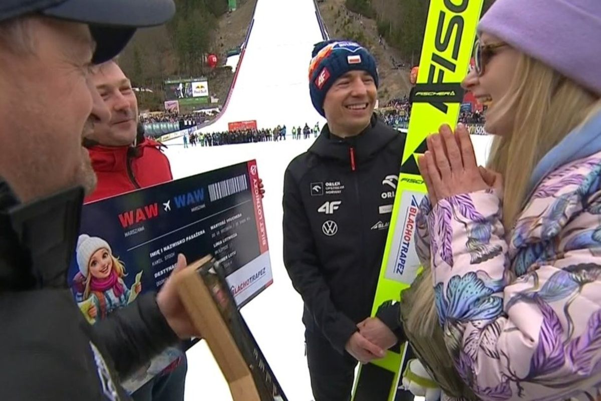 Małysz spełnił marzenie Stocha i jego żony. Wręczył im prezent