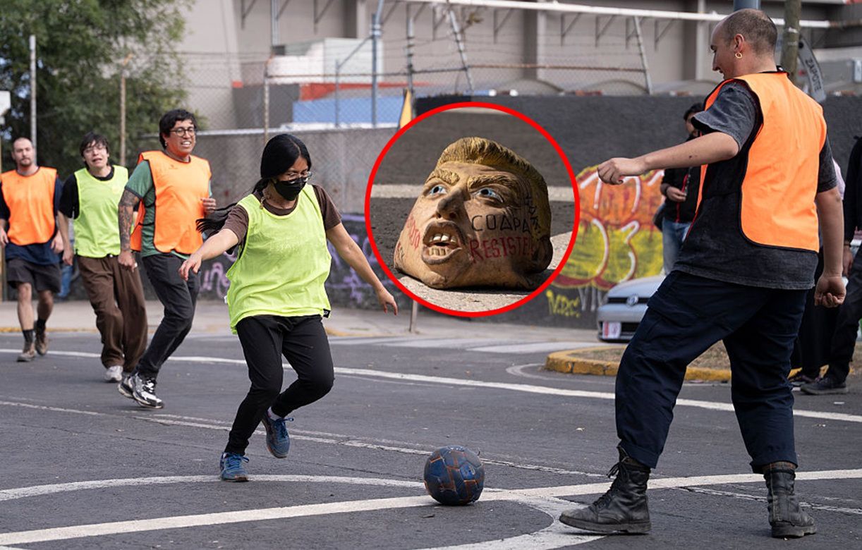 Kopali piłkę z podobizną... Trumpa. To dlatego protestują przed mundialem