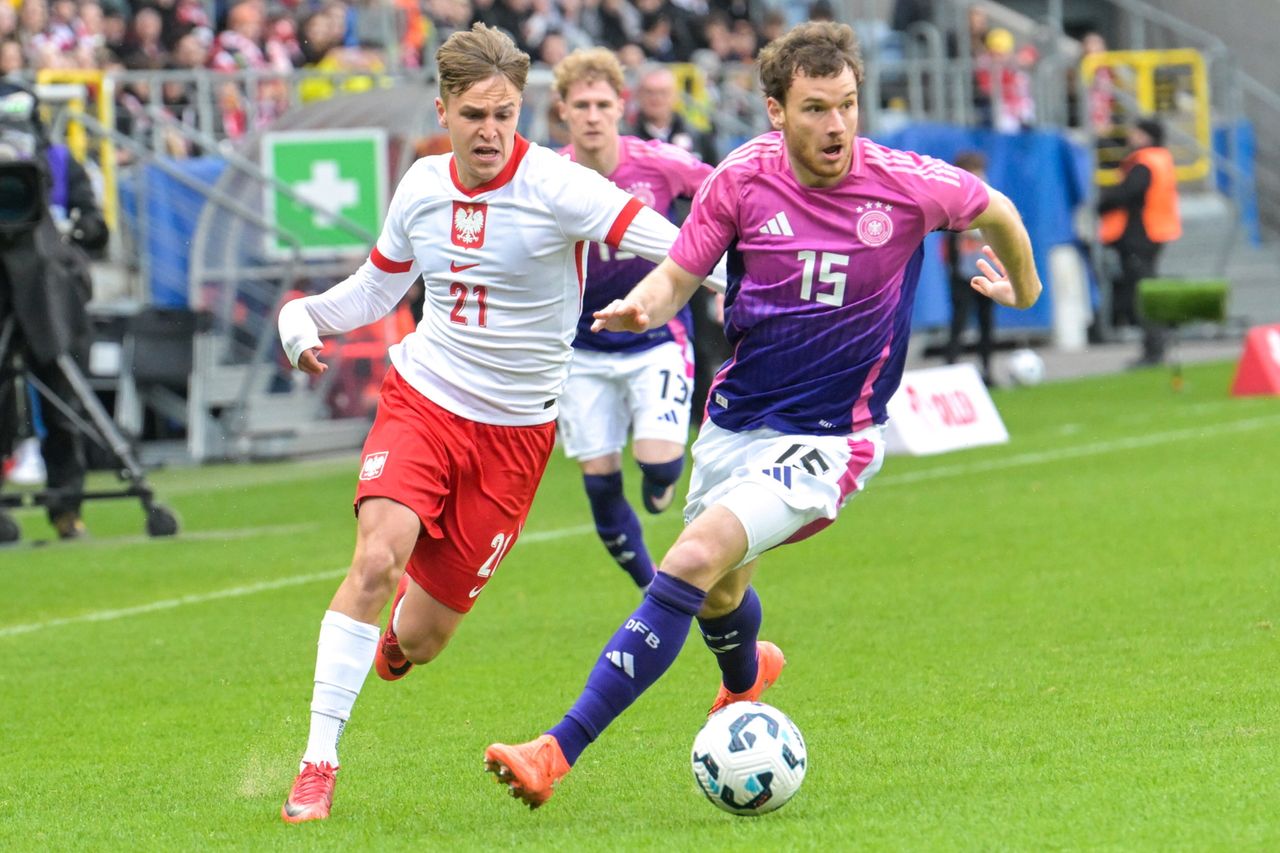 Twarde starcie młodych Polaków z Niemcami. Decydowała akcja w 90. minucie