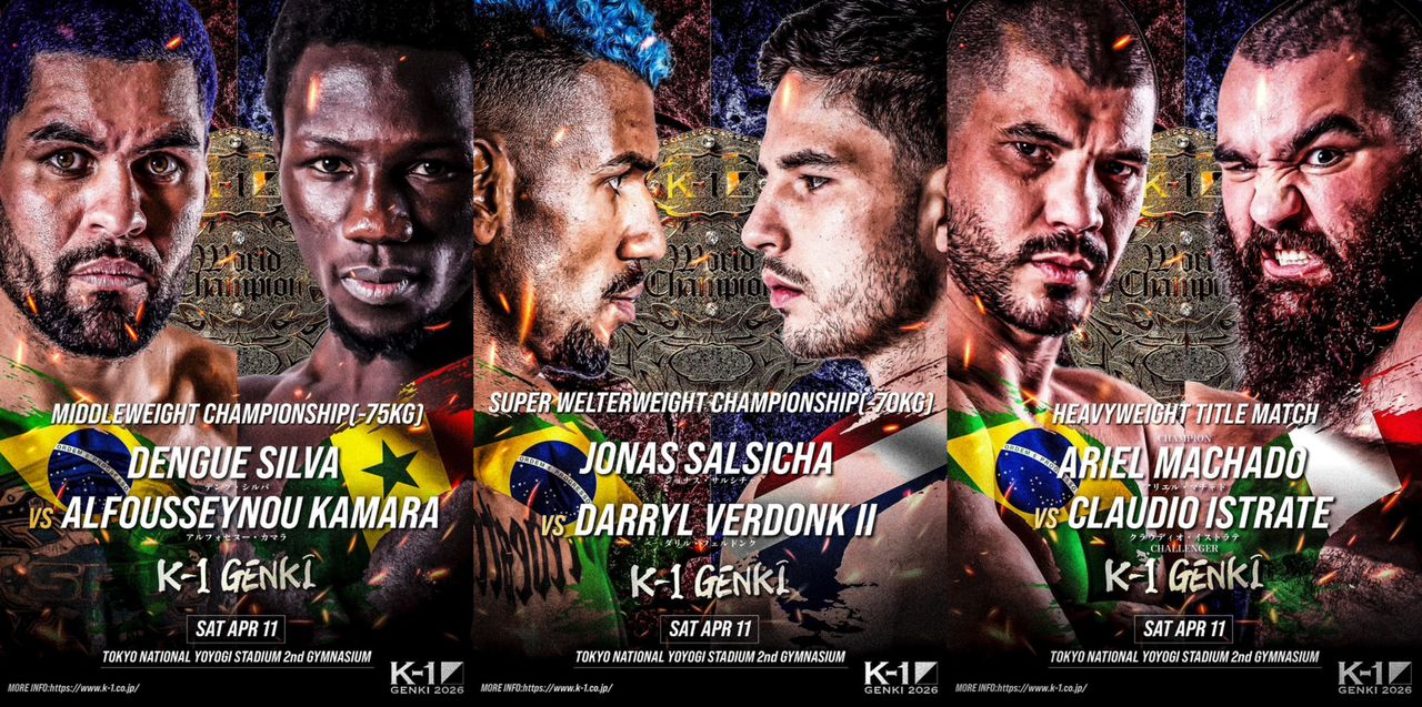 Trzy walki o mistrzowskie pasy ozdobą gali K-1 GENKI 2026!