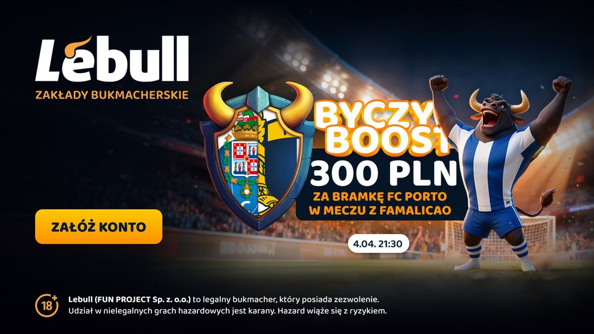 Lebull kod promocyjny BETWP. 300 zł bonusu za gola strzelonego przez FC Porto