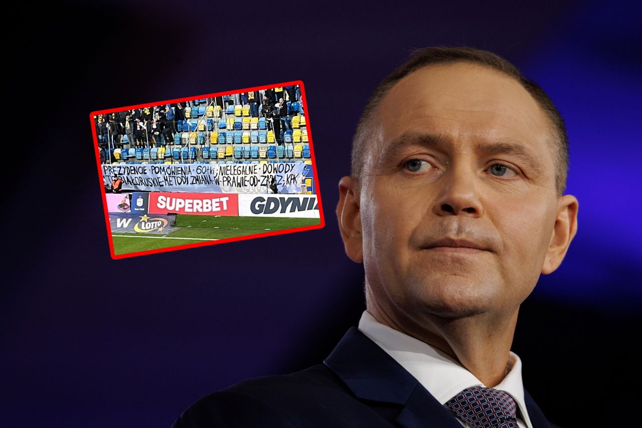 W Gdyni wywiesili transparent dla Nawrockiego. "Białoruskie metody"