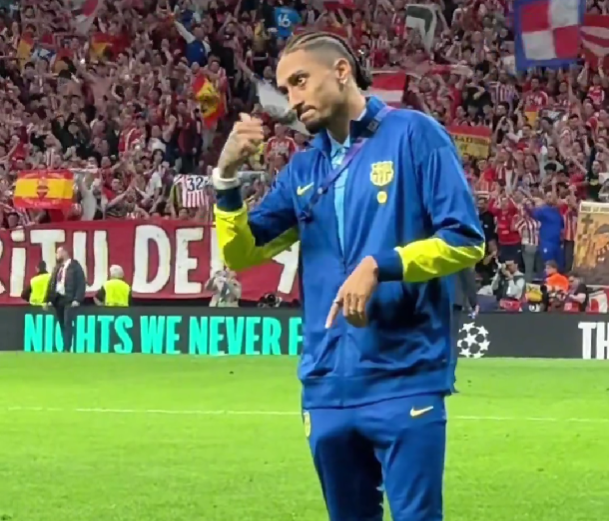 Prowokacyjny gest Raphinhi. Skierował go do kibiców Atletico