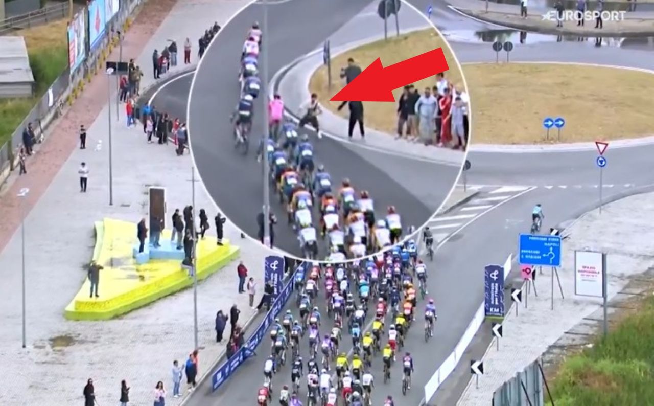 Kolarz w szaleństwie – odepchnął fanatyka na Giro d'Italia