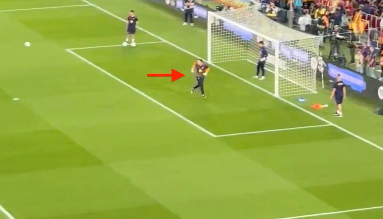 Sceny tuż przed meczem FC Barcelony. Szczęsny zażartował z "Lewego"