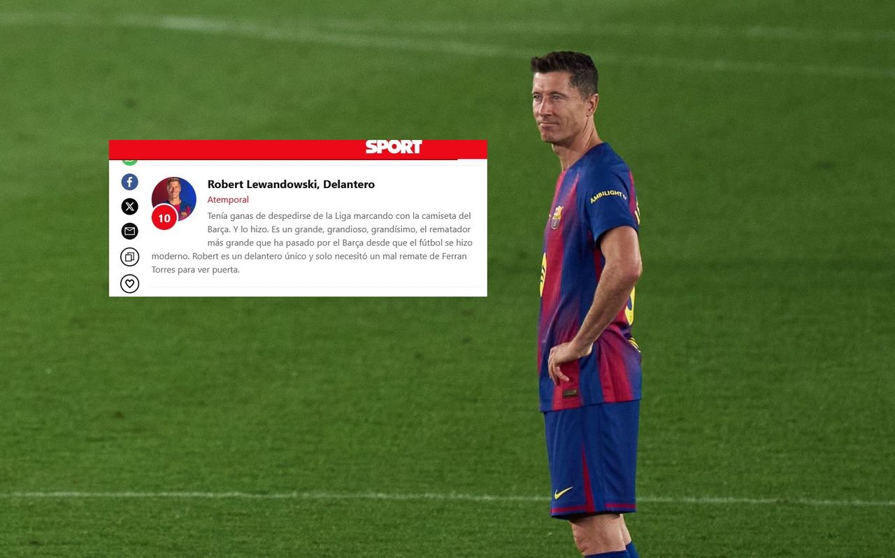 "Ponadczasowy". Hiszpańskie media pod wrażeniem pożegnania Lewandowskiego