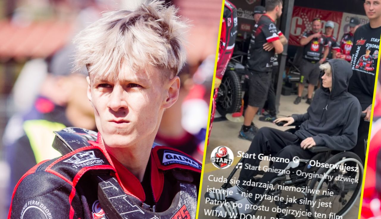 Żużel. Patryk Budniak pojawił się na stadionie w Gnieźnie. Nagranie chwyta za serce