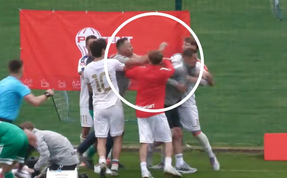 Potężne zamieszanie na meczu. Starli się byli reprezentanci Polski