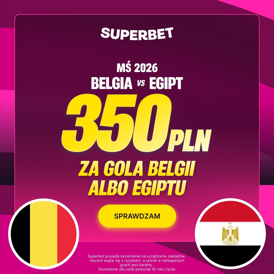 Bonus 350 zł za gola dla Belgii lub Egiptu na mundialu