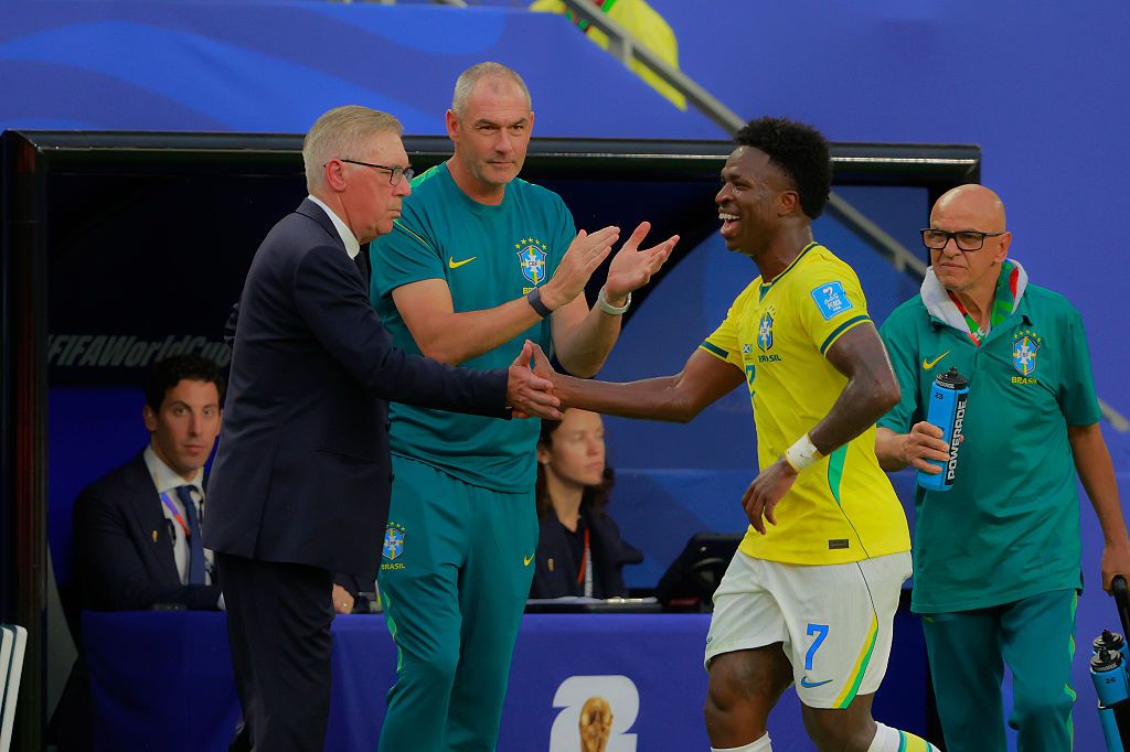 Vinicius scored a header vs Scotland and is waiting for promised gift from Ancelotti