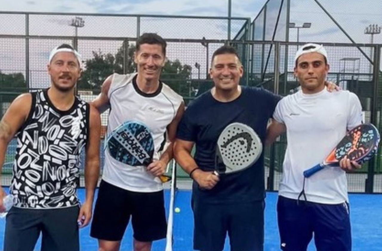 Lewandowski i Hazard zagrali razem w padla — zdjęcia w sieci
