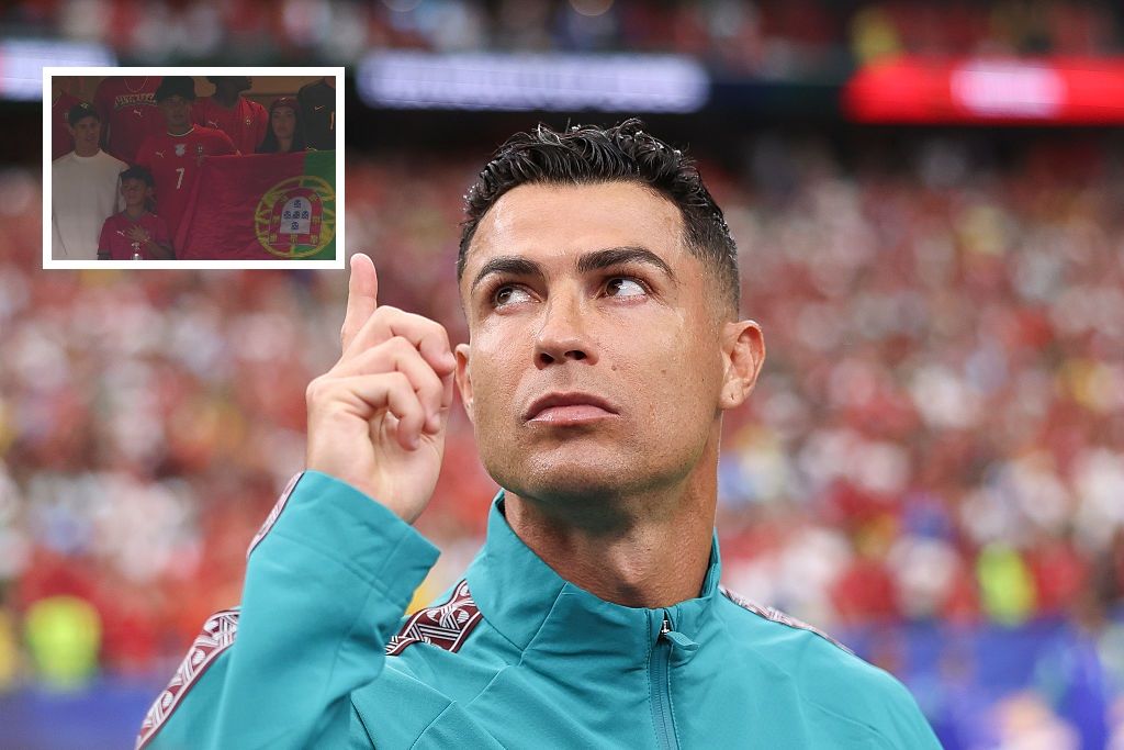 Cristiano Ronaldo's family spotted cheering him at Portugal vs Colombia