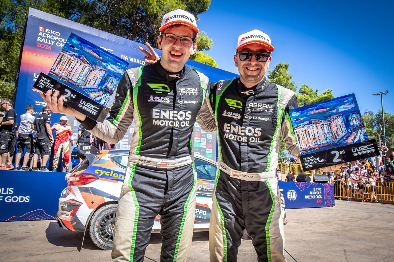 Abramowski finishes second at Acropolis Rally — third consecutive WRC3 podium