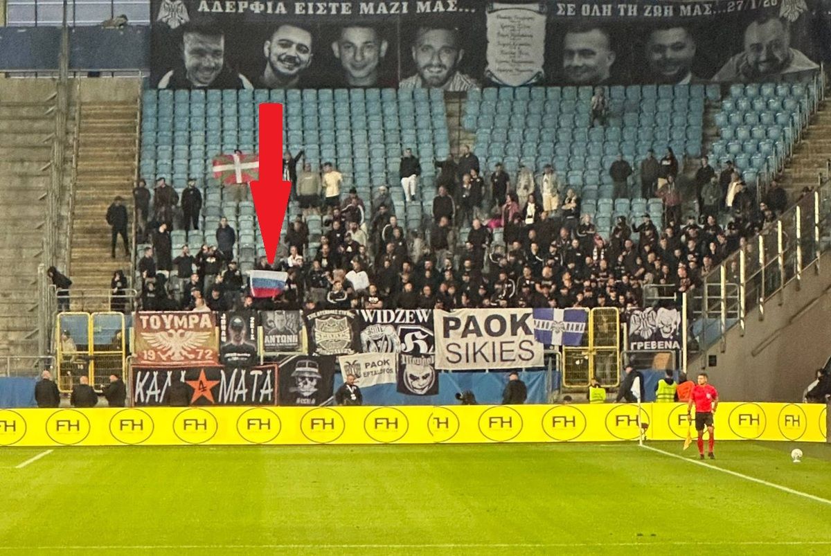 Rosyjska flaga na meczu w Lublinie - kontrowersje i emocje