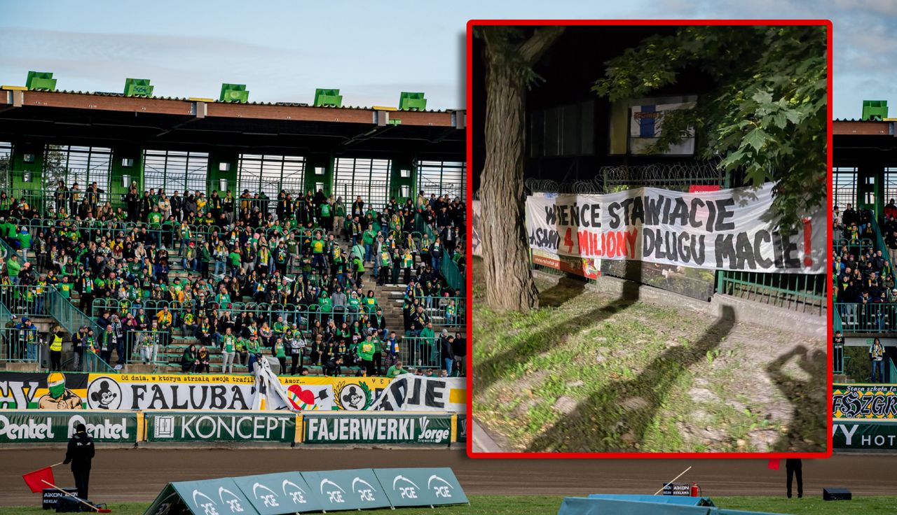 Derby żużlowe w Zielonej Górze: Kibice Stali Gorzów odpowiadają na wieńce pogrzebowe z 2024 roku