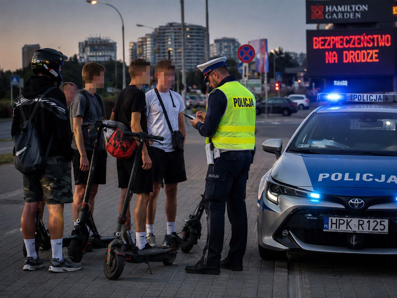 Nielegalne wyścigi hulajnóg: podwójny wzrost wypadków i mandatów