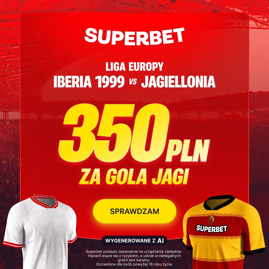 Jagiellonia na krawędzi historii: Kurs 175 na gola w rewanżu z Iberią i szalona promocja Superbet
