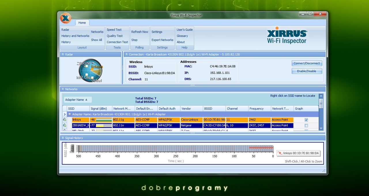 Xirrus wi fi inspector как пользоваться