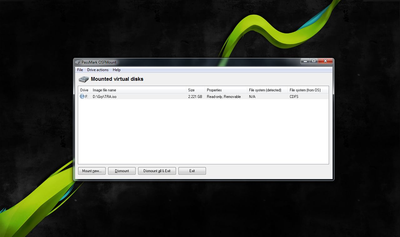 PassMark OSFMount 3.1.1002 for mac download