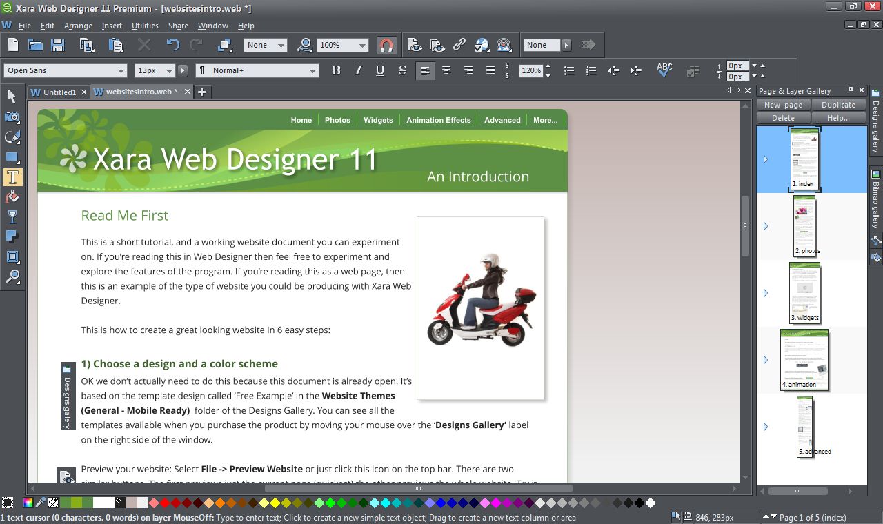 xara web designer premium 10 website editor