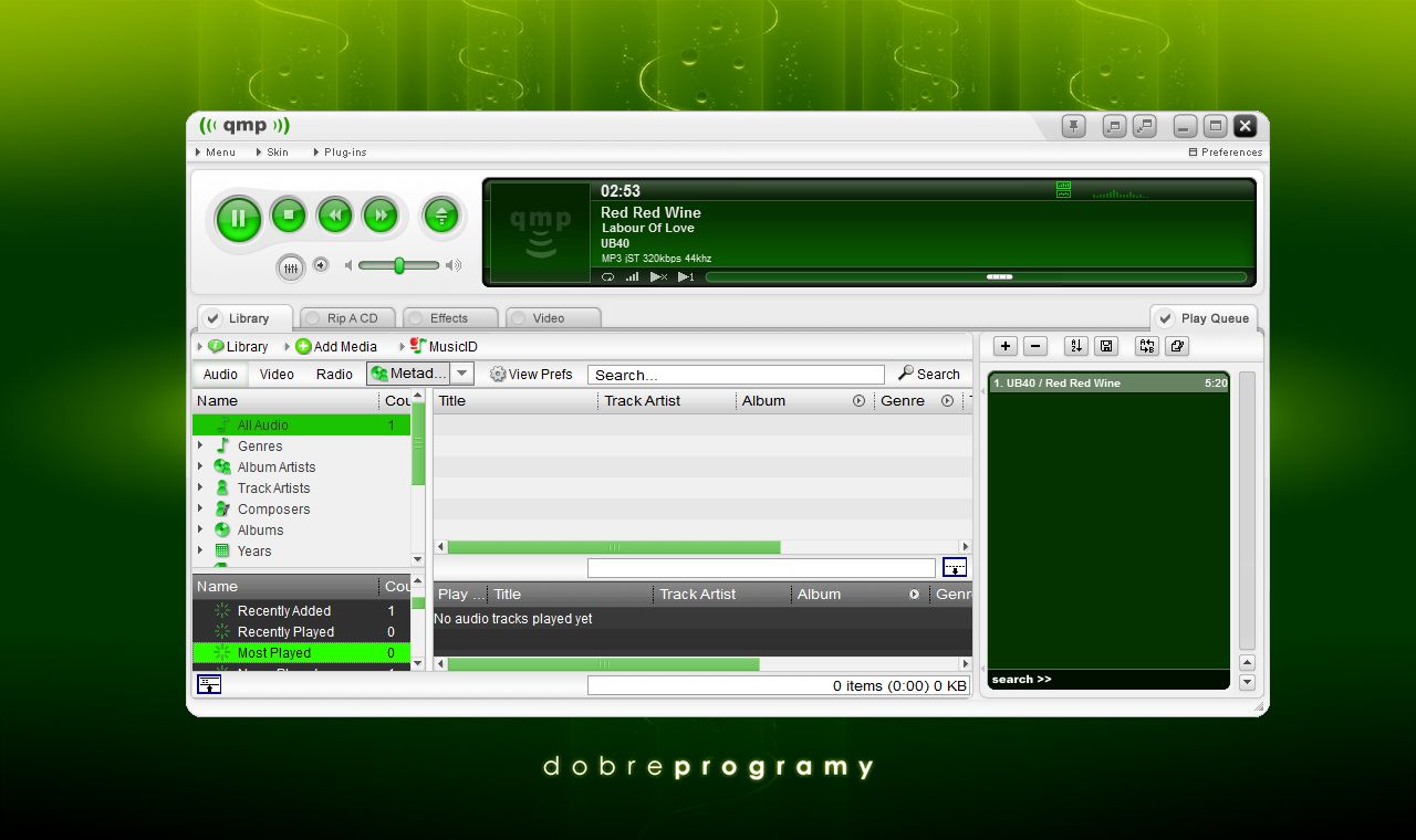 Quintessential Media Player 5.0 build 121 dobreprogramy