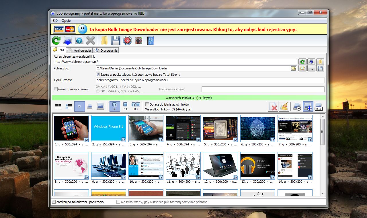 instaling Bulk Image Downloader 6.35