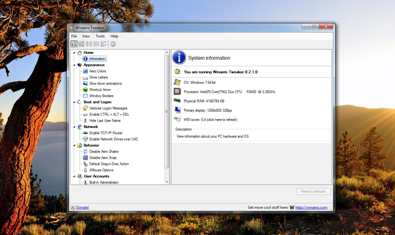 Winaero Tweaker 1.55 for mac instal