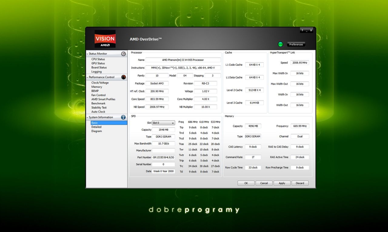 AMD OverDrive 4.3.1 dobreprogramy