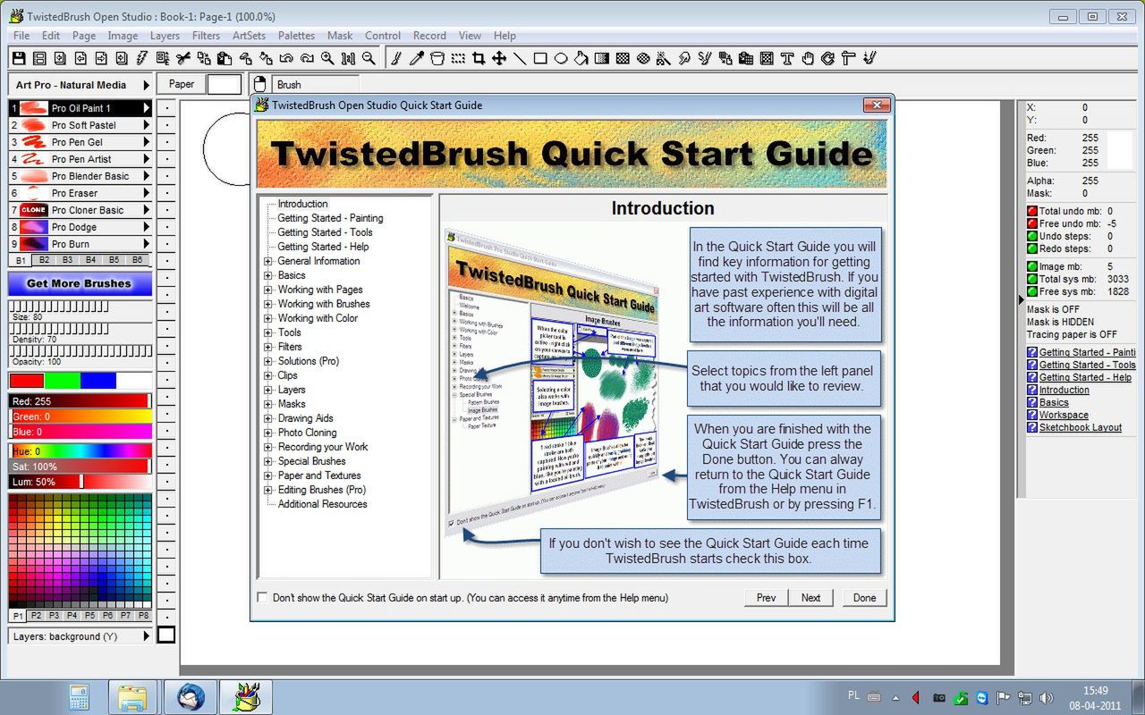 TwistedBrush Blob Studio 5.04 free instals