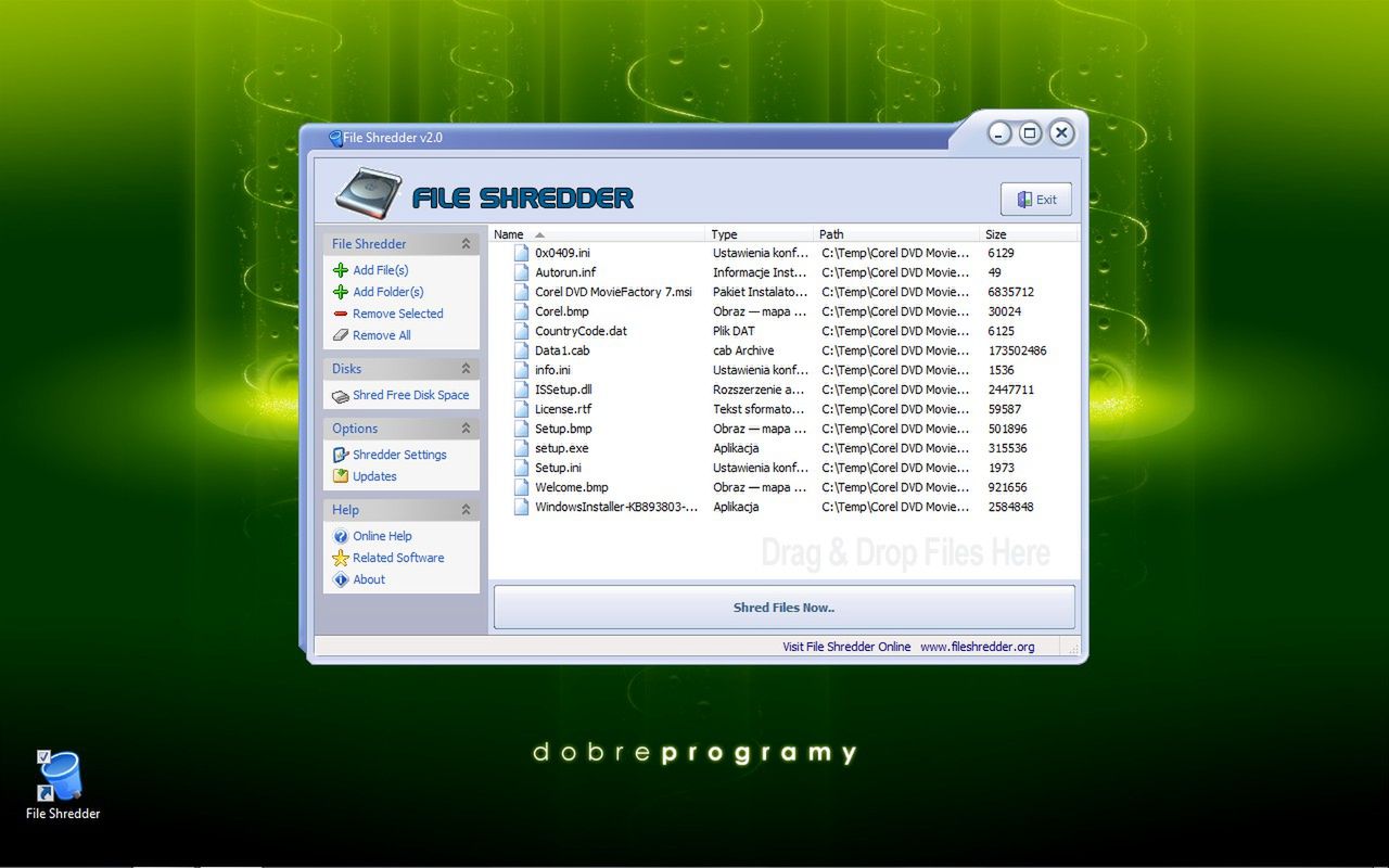 old windows xp file shredder