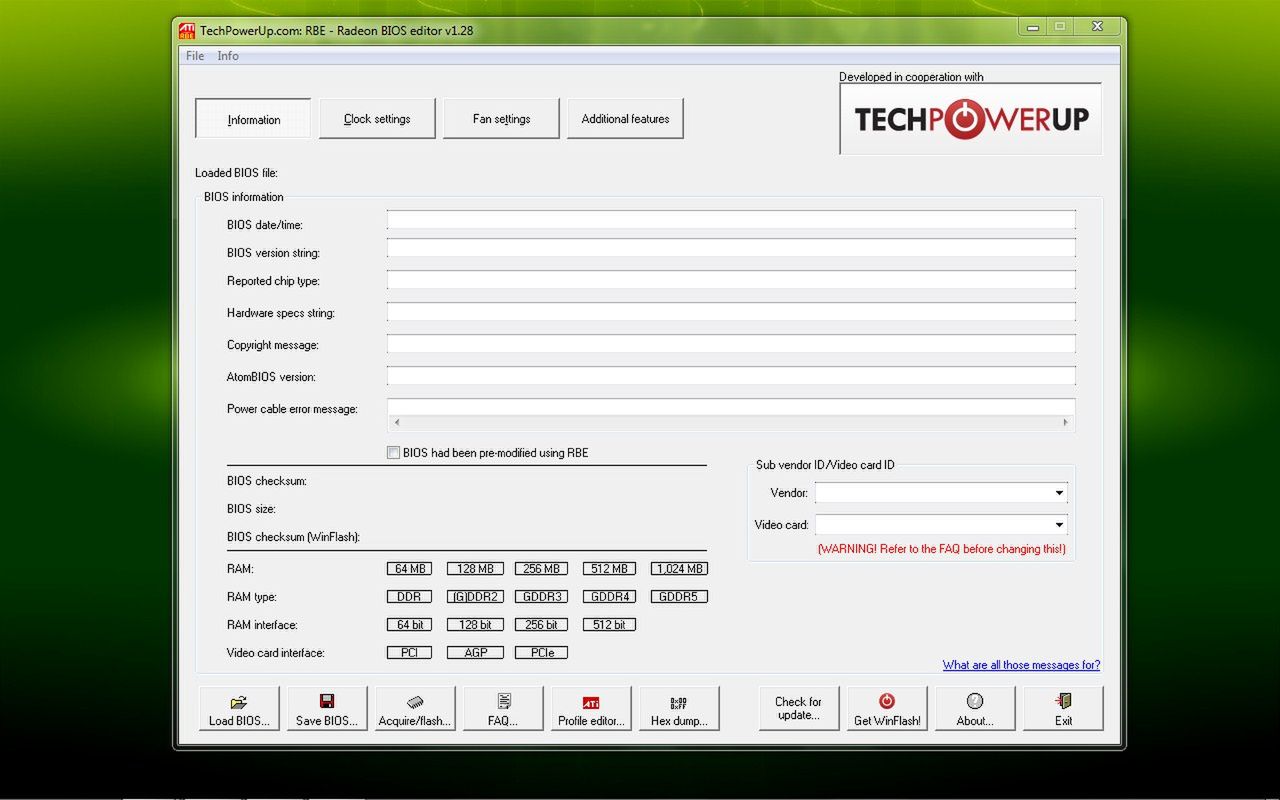 Radeon bios editor как пользоваться