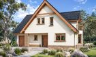Projekt domu Amelia - parterowy z poddaszem dom o powierzchni 185,90 m², dach dwuspadowy - ujęcie 2
