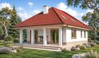 Projekt domu Fiona wersja B - parterowy z poddaszem dom o powierzchni 169,60 m², dach kopertowy - ujęcie 2