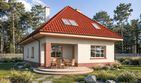 Projekt domu Salma - parterowy z poddaszem dom o powierzchni 150,60 m², dach kopertowy - ujęcie 2