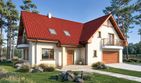 Projekt domu Klaudia 2rodziny - parterowy z poddaszem dom o powierzchni 265,80 m², dach czterospadowy, koszt budowy 345 000 zł - ujęcie frontu