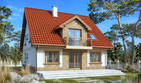 Projekt domu Melka - parterowy z poddaszem dom o powierzchni 146,70 m², dach dwuspadowy - ujęcie 2