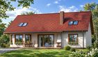 Projekt domu Iskierka - parterowy z poddaszem dom o powierzchni 170,92 m², dach dwuspadowy - ujęcie 2