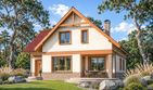 Projekt domu Anita - parterowy z poddaszem dom o powierzchni 199,20 m², dach dwuspadowy - ujęcie 2