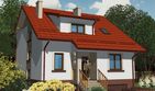 Projekt domu APS 007 - parterowy z poddaszem dom o powierzchni 135,90 m², dach czterospadowy, koszt budowy 368 000 zł - ujęcie frontu