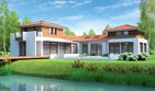 Projekt domu Dionizy G2 (mały) - parterowy z poddaszem dom o powierzchni 261,05 m², dach czterospadowy, koszt budowy 754 000 zł - ujęcie frontu