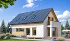 Projekt domu Amelia - parterowy z poddaszem dom o powierzchni 137,15 m², dach dwuspadowy - ujęcie 2